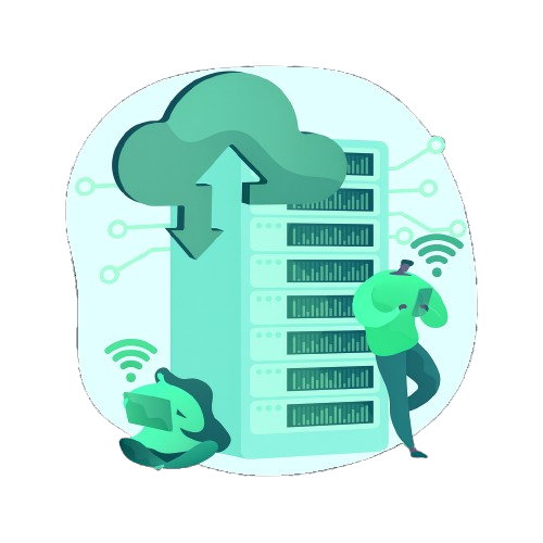 cloud hosting illustration